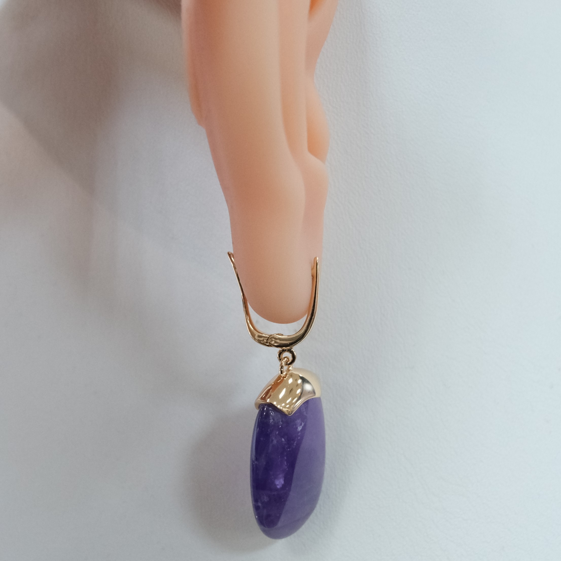 Серебряные серьги с аметистами